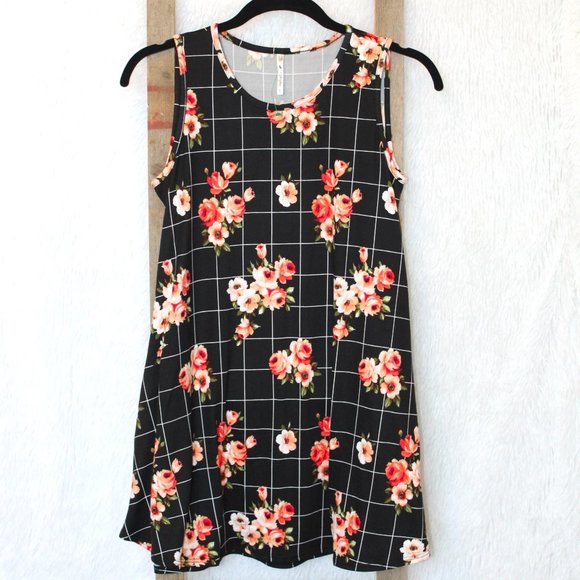 42pops Floral Two-Pocket Mini Dress - Picture 1 of 11